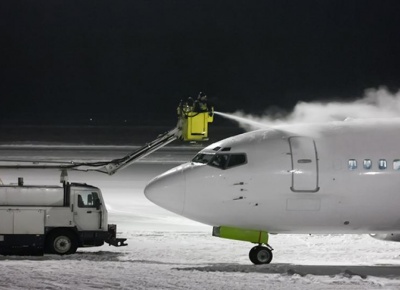 Wintertime Aircraft De-Icing