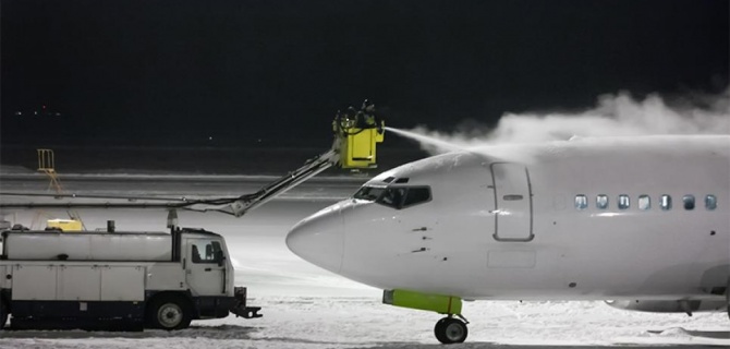 Wintertime Aircraft De-Icing
